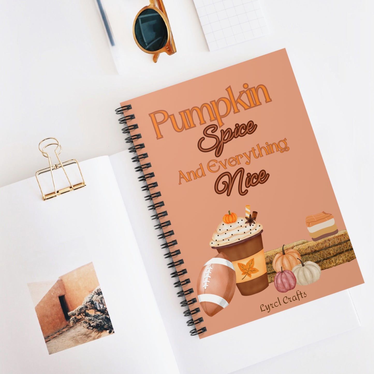 Pumpkin Spice and Everything Nice Spiral Notebook - Ruled Line