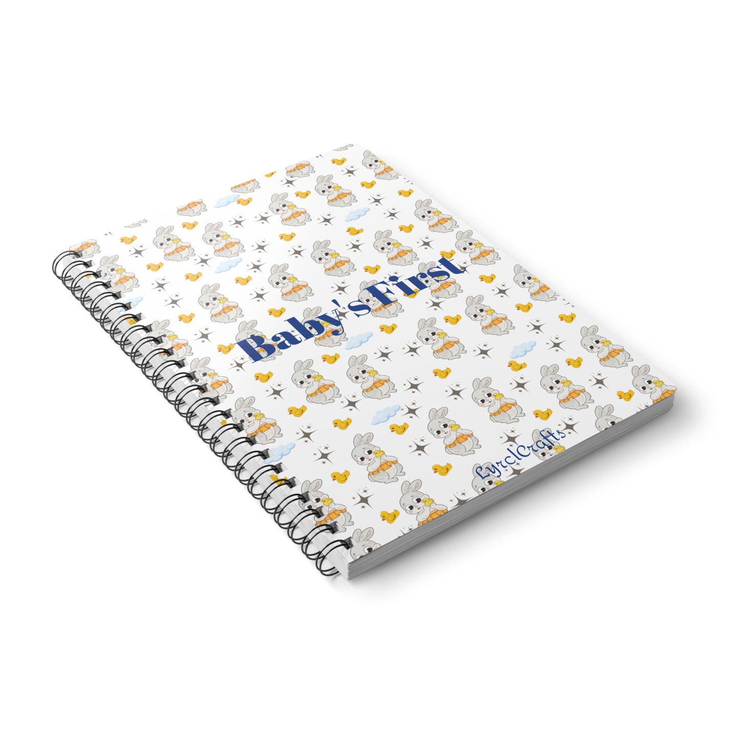 Adorable Bunny and Baby Duck A5 Softcover Notebook