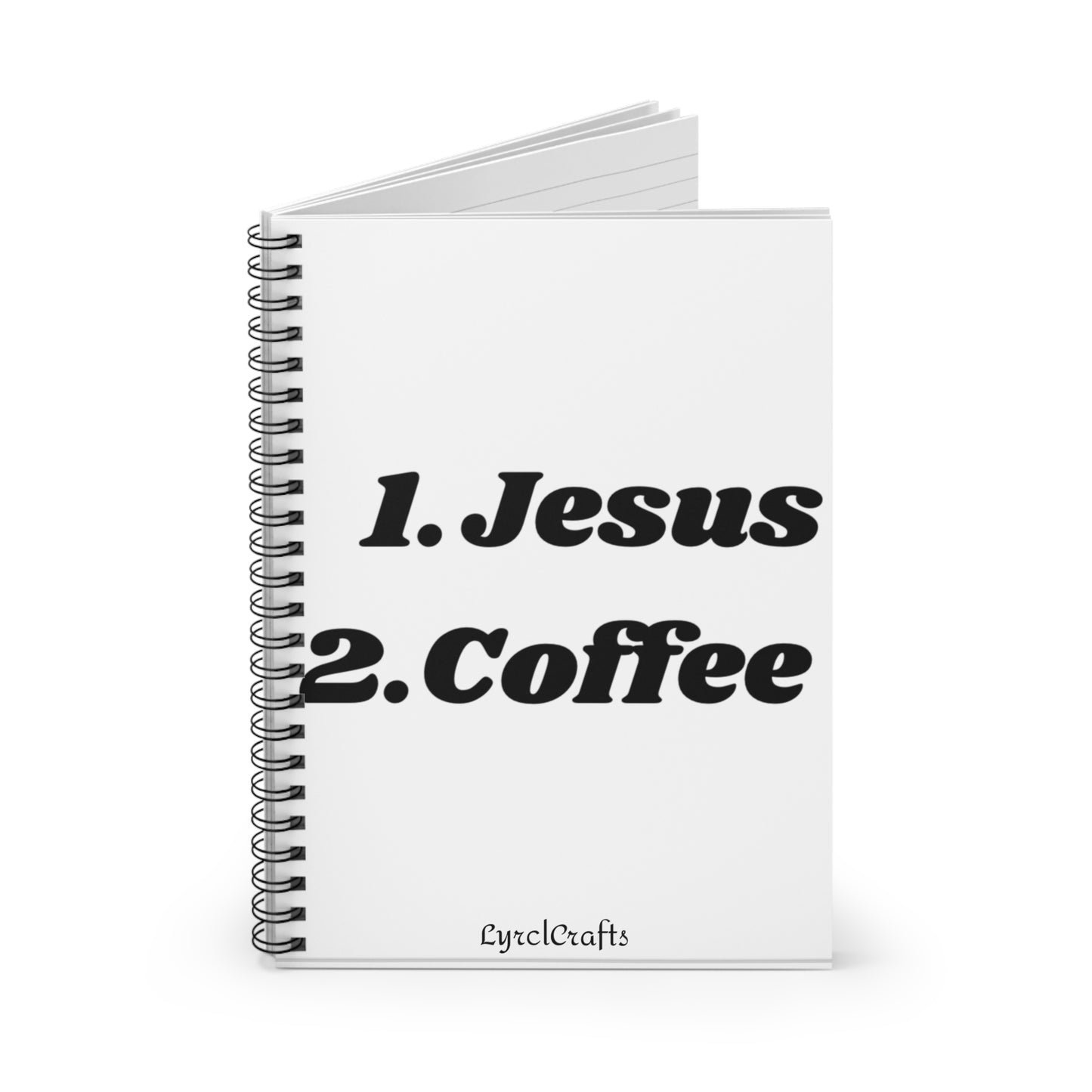 Jesus & Coffee Spiral Notebook - Ruled Line