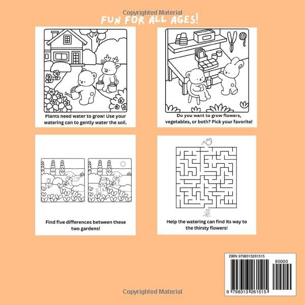 Let's Grow with Furry Friends: Kid's Garden Activity & Coloring book