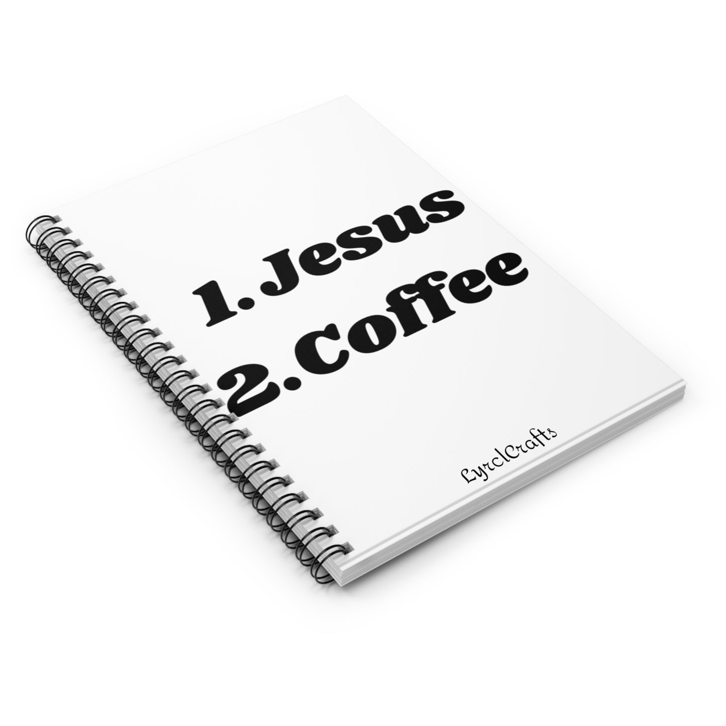 Jesus & Coffee Spiral Notebook - Ruled Line