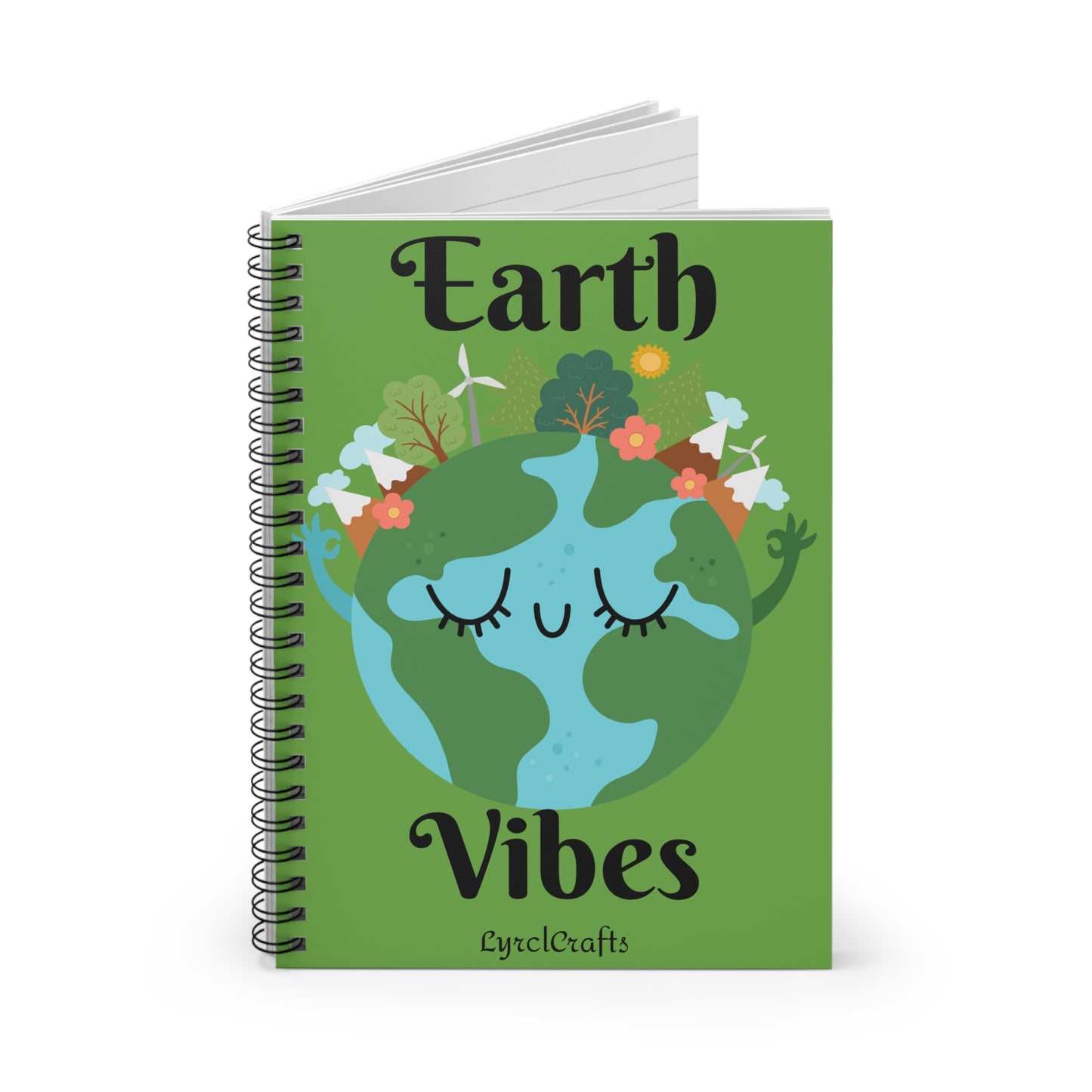 Earth Vibes Spiral Notebook - Ruled Line