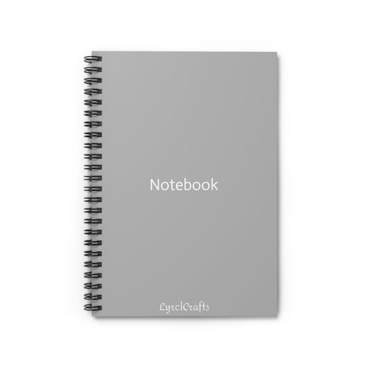 Light Grey Spiral Notebook - Ruled Line