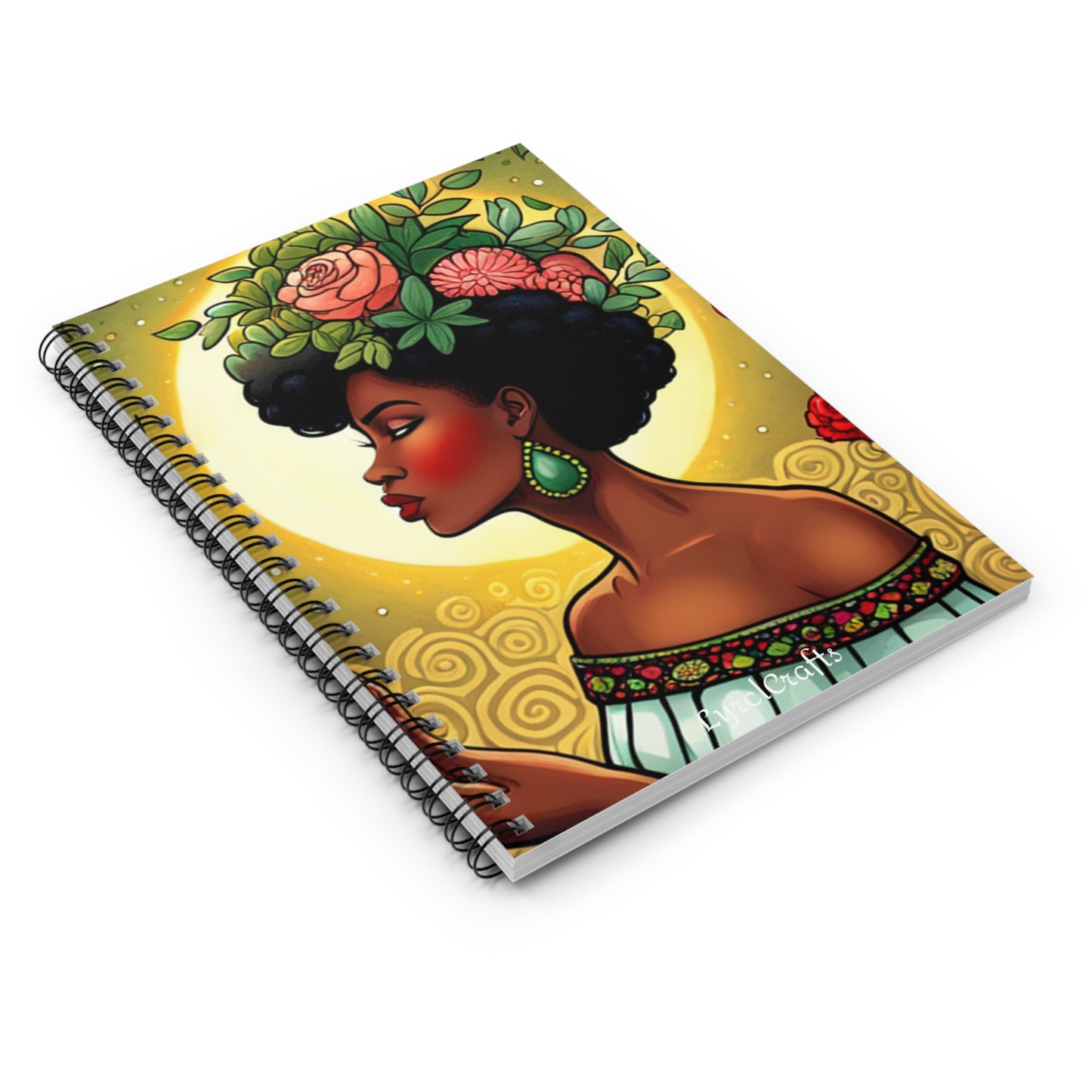 Afro Goddess Spiral Notebook - Ruled Line