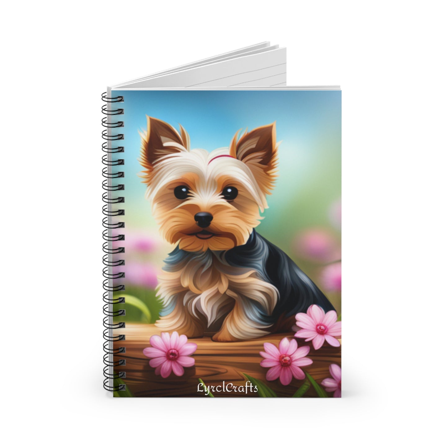 Yorkie puppy Spiral Notebook - Ruled Line