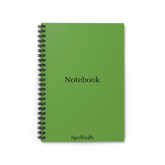 Green Spiral Notebook - Ruled Line