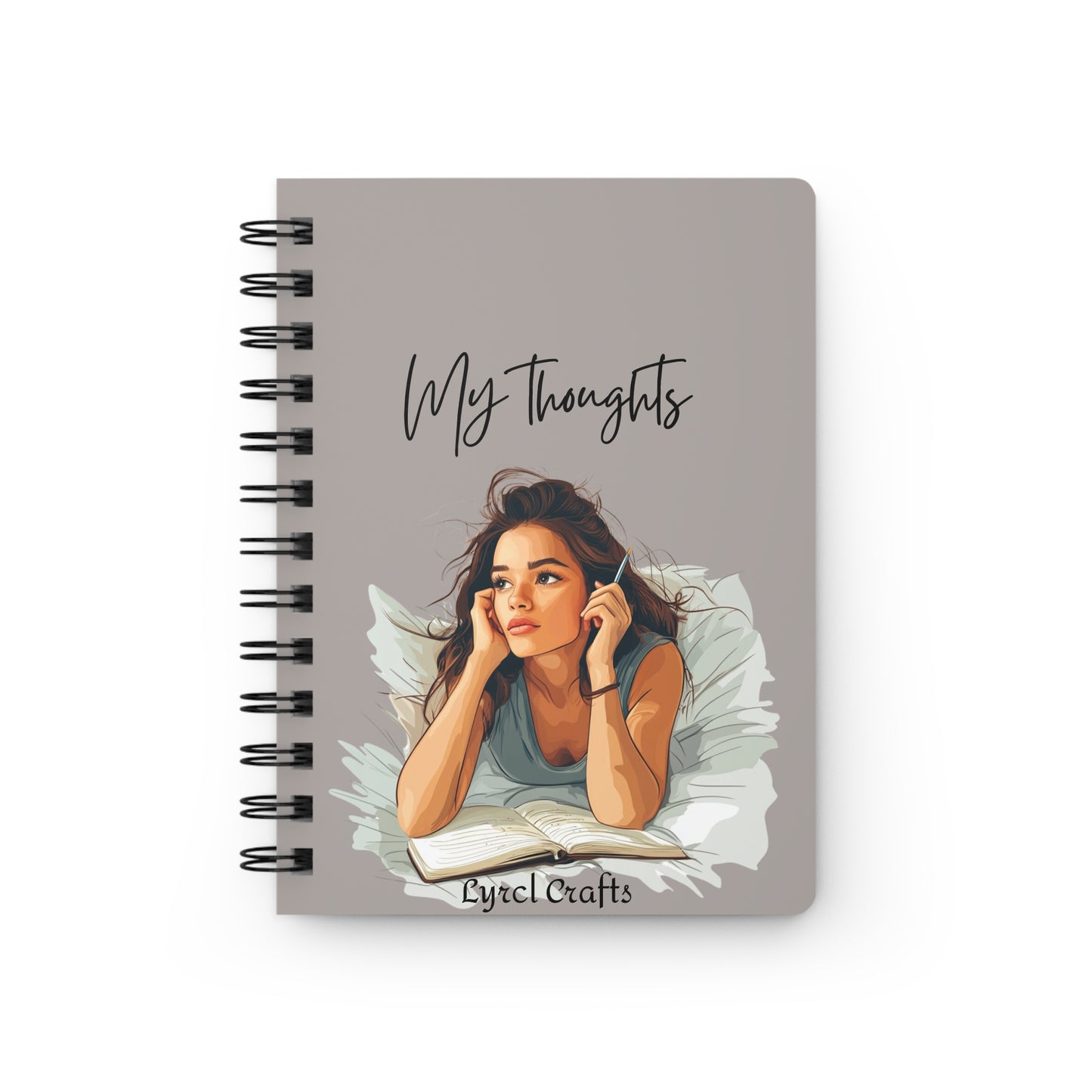 My thoughts Laminated Spiral Bound Notebook