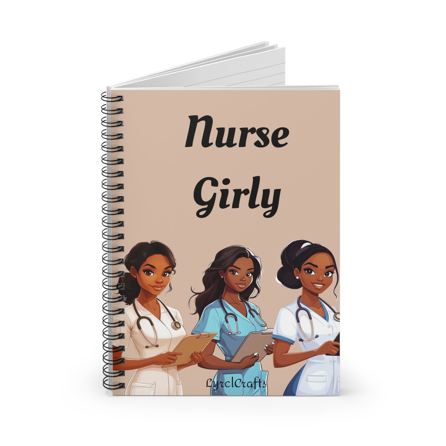 Nurse Girly Spiral Notebook - Ruled Line