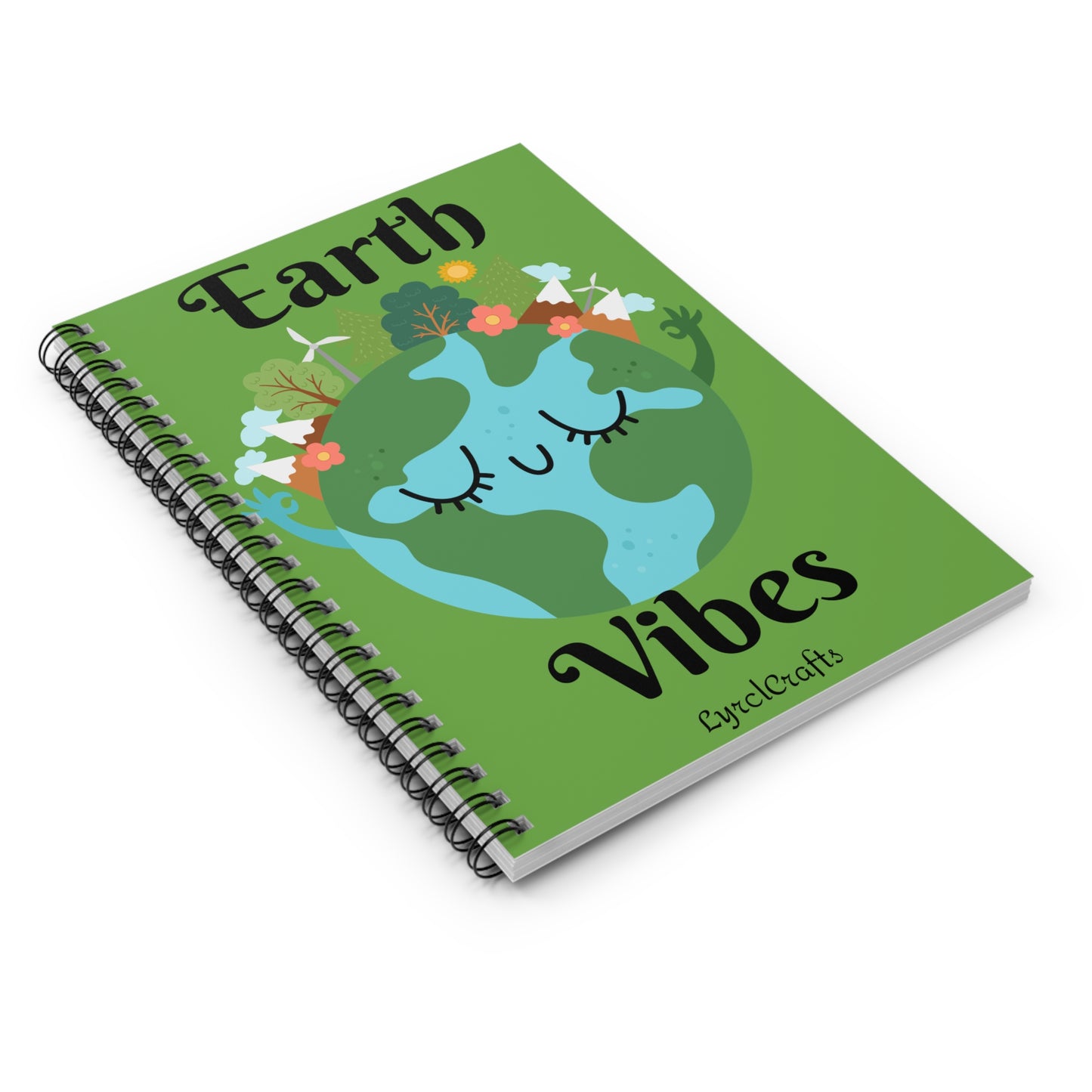 Earth Vibes Spiral Notebook - Ruled Line