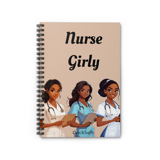 Nurse Girly Spiral Notebook - Ruled Line