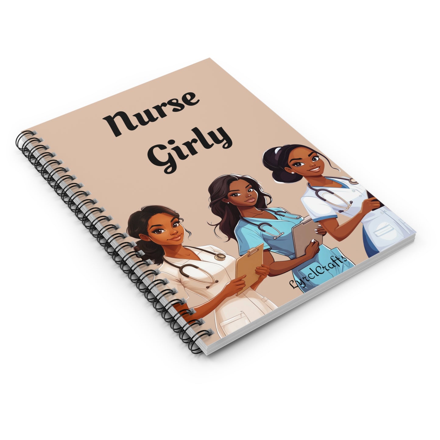 Nurse Girly Spiral Notebook - Ruled Line