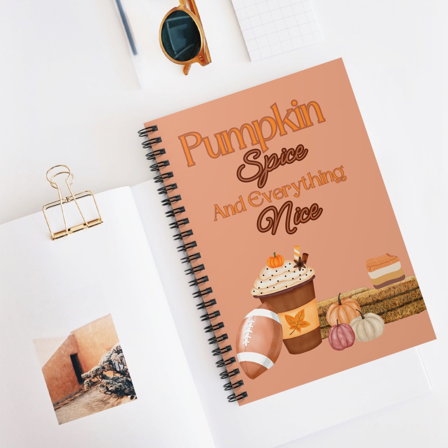 Pumpkin Spice and Everything Nice Spiral Notebook - Ruled Line