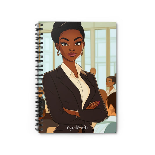 Black Educator Spiral Notebook - Ruled Line