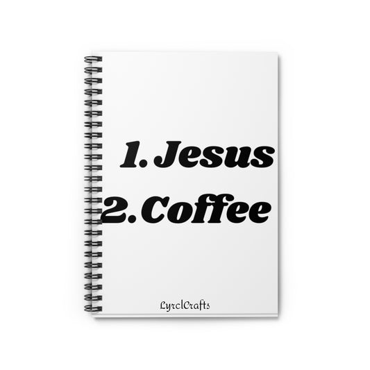 Jesus & Coffee Spiral Notebook - Ruled Line