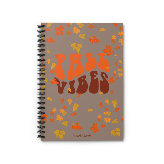 Fall Vibes Spiral Notebook - Ruled Line