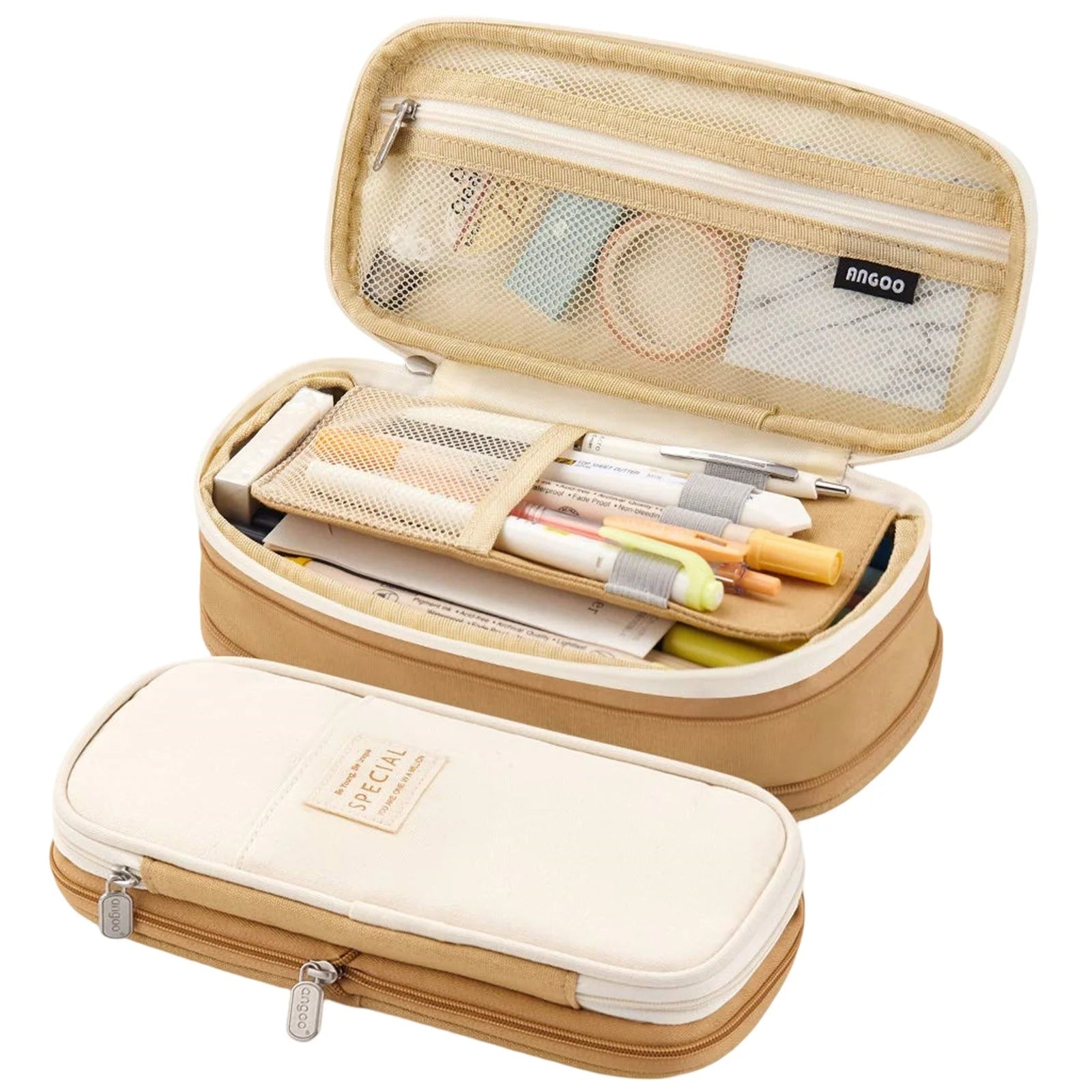 Canvas Big Capacity Pencil Case Organizer