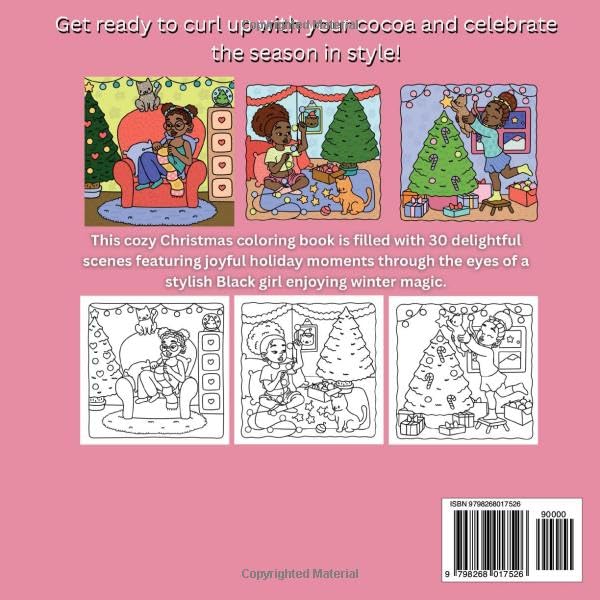 Cozy Curls, Cocoa, and Christmas Cheer: A Christmas Coloring Book