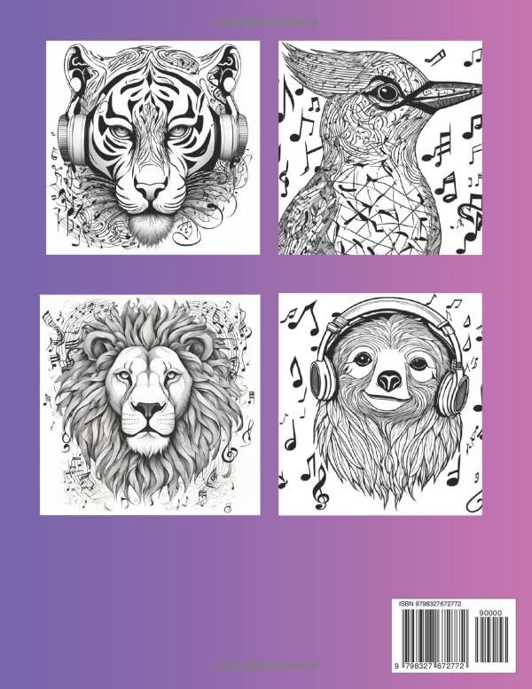 Forest of Sounds: An Adult Coloring Book of Animals with Headphones