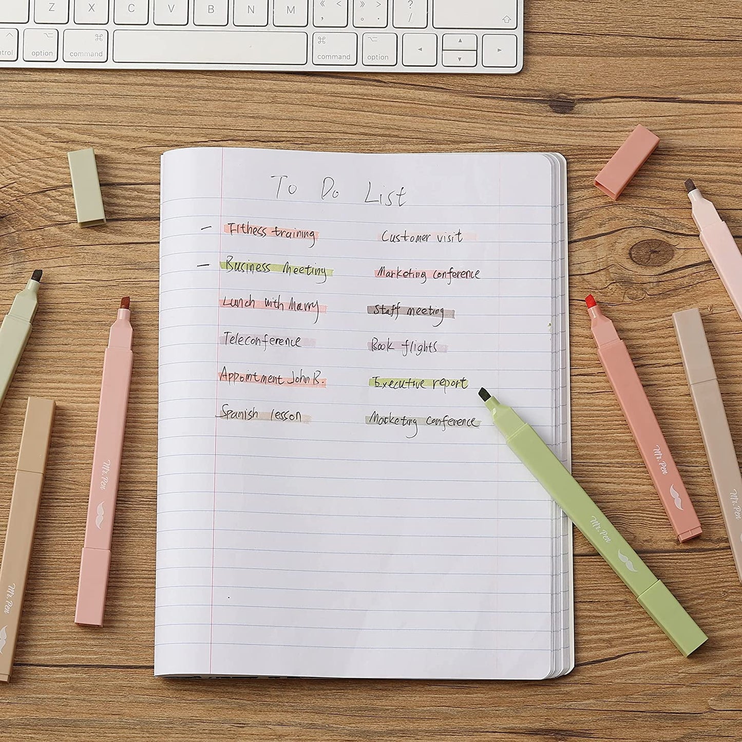 - Aesthetic Highlighters, 8 Pcs, Chisel Tip, Boho Colors, No Bleed Bible Highlighter Pastel