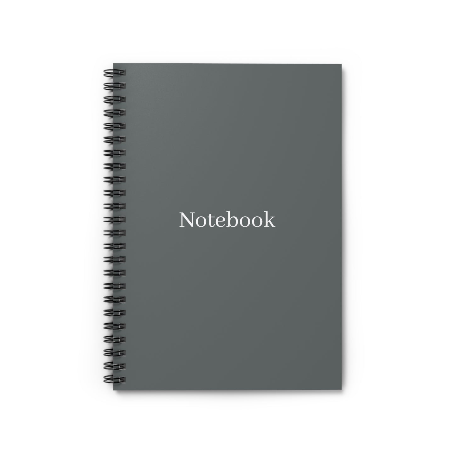 Dark Grey Spiral Notebook - Ruled Line
