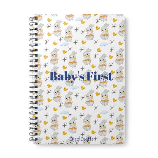 Adorable Bunny and Baby Duck A5 Softcover Notebook