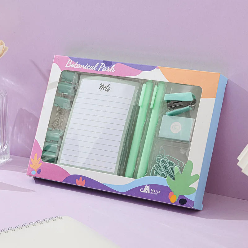 Wholesale Macaron Color Notebook Gift Stationery Set Suppliers For School Student