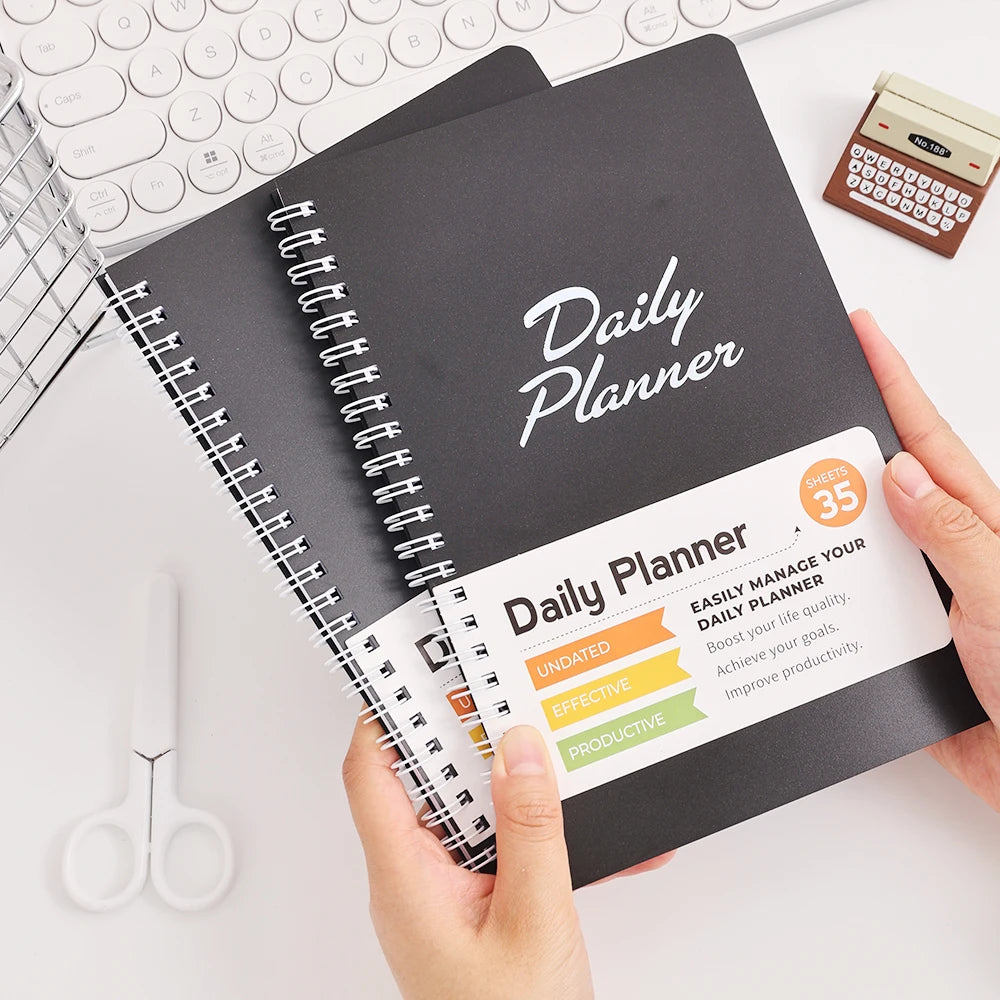 IMODA Stationery A5 Undated Daily Planner to Do List Hourly Schedules Appointment Planner School Office Supplies