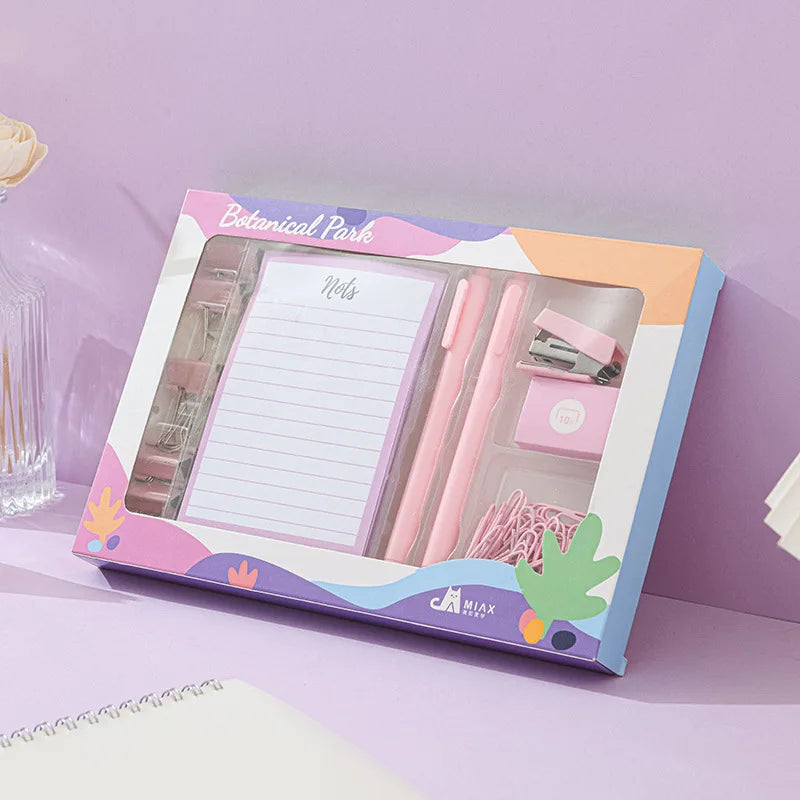 Wholesale Macaron Color Notebook Gift Stationery Set Suppliers For School Student