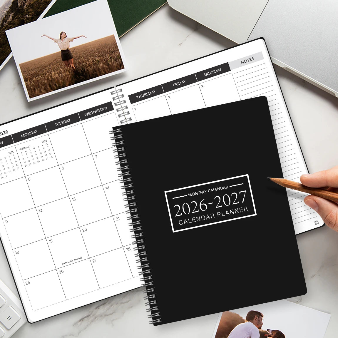 1Pc A4 2026-2027 Monthly Planner and Calendar Book 2 Year Monthly Planner from Jul 2025 - June. 2027, 24 Monthly, with 3 Stickers