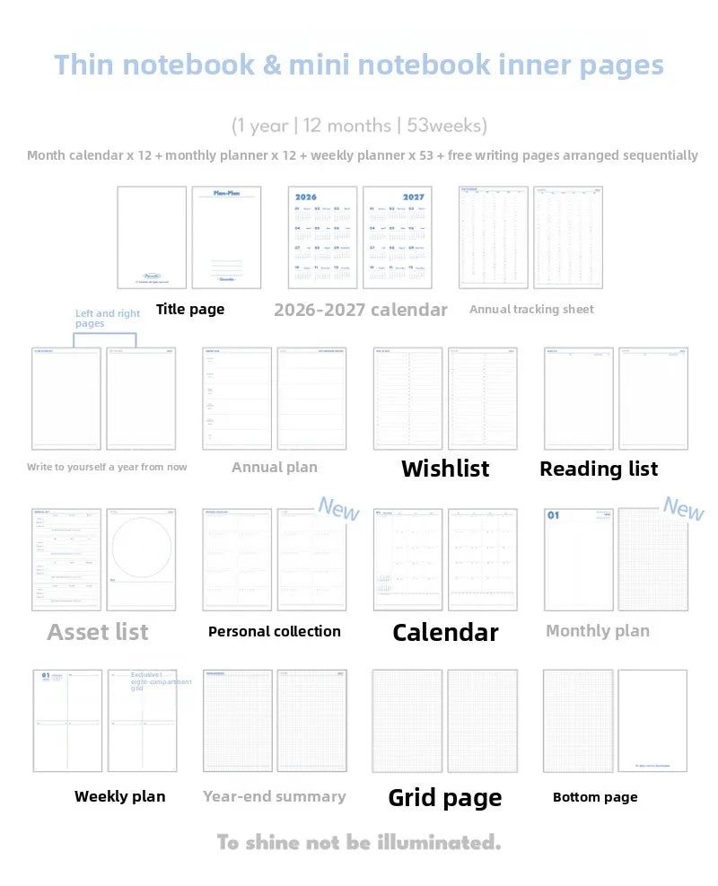 Plan with 2026 Mini Pocket A6 Planner Soft Cover