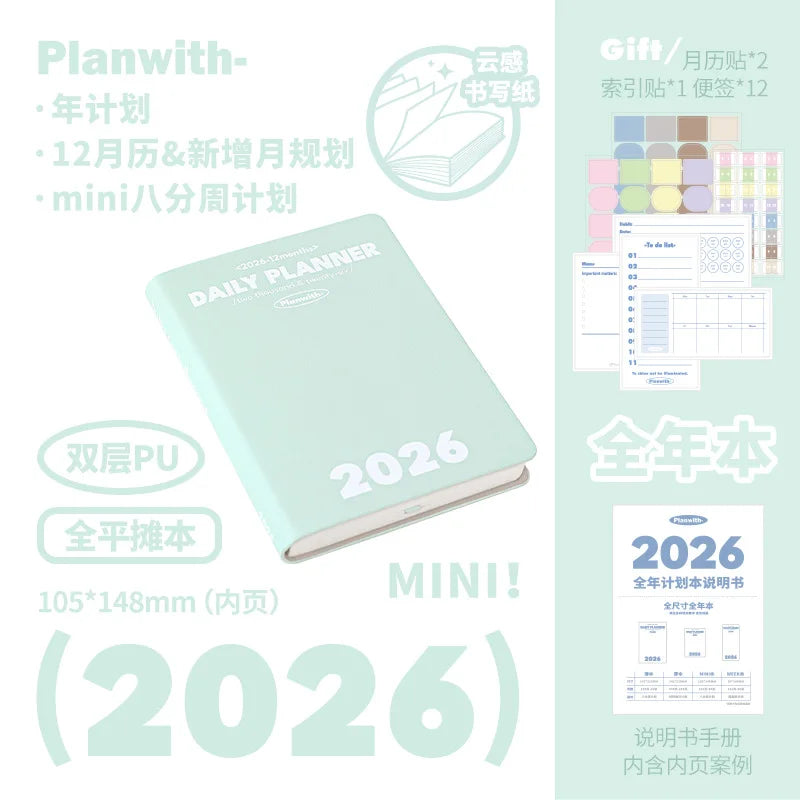 Plan with 2026 Mini Pocket A6 Planner Soft Cover