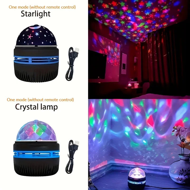 NEW Starry Projector Light With 7 Color Patterns & Remote Control, Polar Projector Night Light For Bedroom Atmosphere