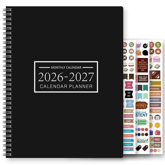 1Pc A4 2026-2027 Monthly Planner and Calendar Book 2 Year Monthly Planner from Jul 2025 - June. 2027, 24 Monthly, with 3 Stickers