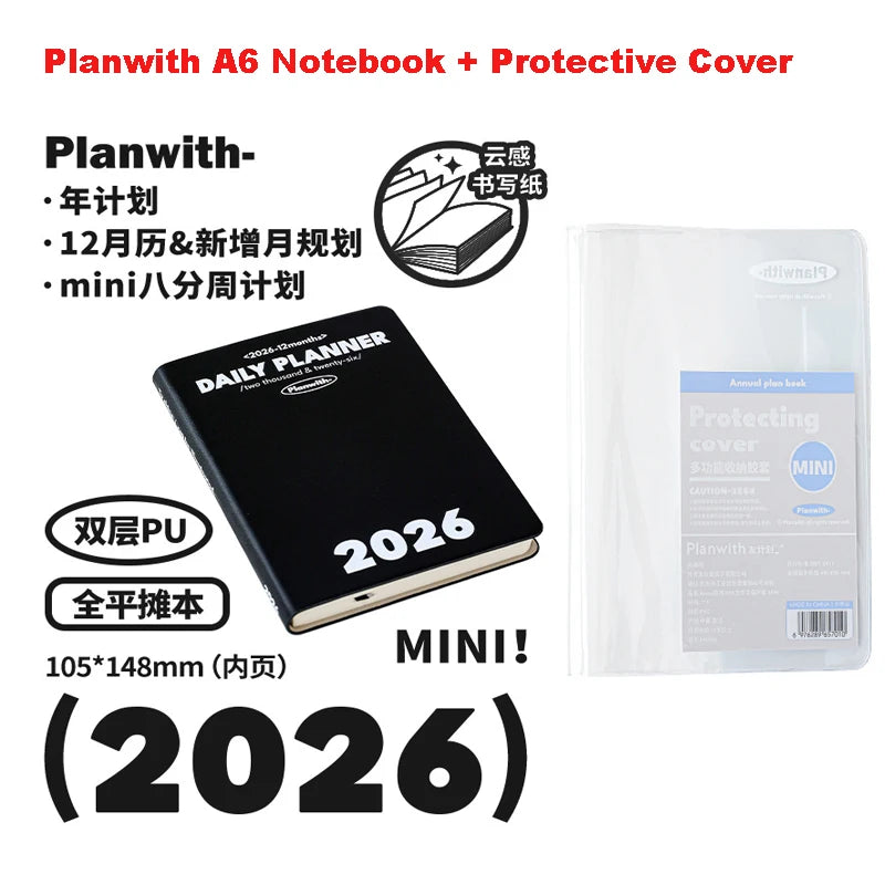 Plan with 2026 Mini Pocket A6 Planner Soft Cover