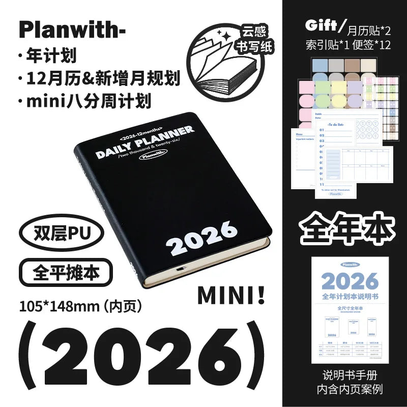 Plan with 2026 Mini Pocket A6 Planner Soft Cover