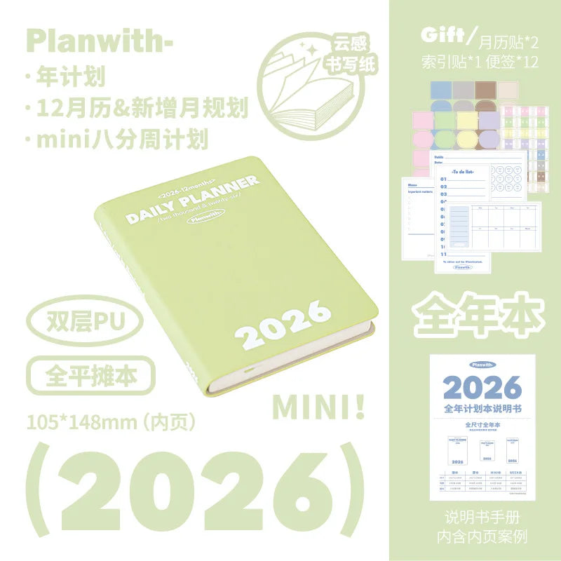 Plan with 2026 Mini Pocket A6 Planner Soft Cover