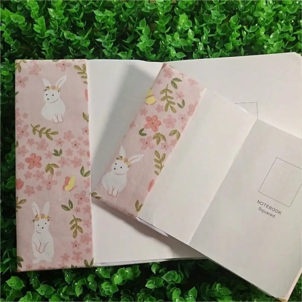 A5 A6 Pink White Rabbit Notebook COVER Planner Case COVER Protective Shell Journal Cover Protector Office Stationery Supplies