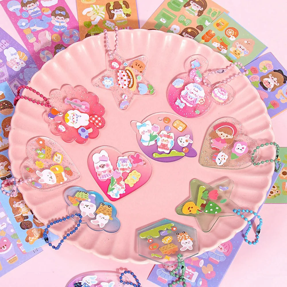 Cute Study Stationery Set Stickers Sharpener Creative Pen Bag Notebook Large Capacity Suitcase Stationery Gift Pack Students