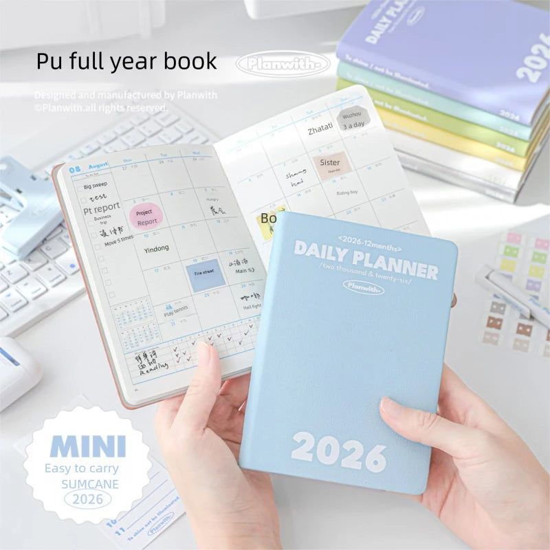 Plan with 2026 Mini Pocket A6 Planner Soft Cover