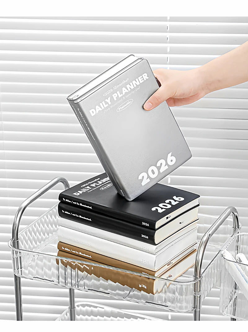 Planwith 2026 Portable Slim A5 Notebook Planner Annual Year Month Weeks Plan One Page Per Day Fashion Colors Best Gifts for 2026