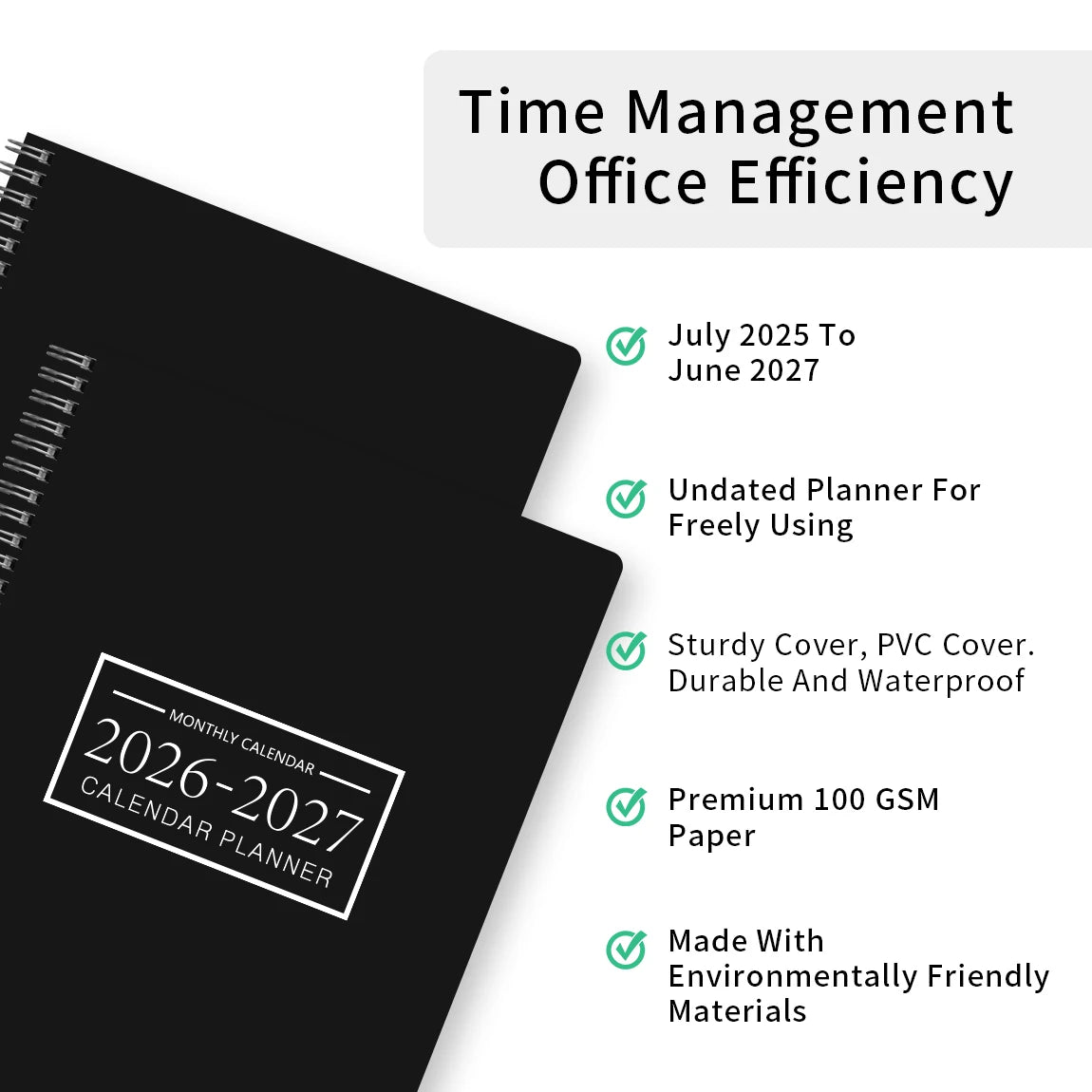 1Pc A4 2026-2027 Monthly Planner and Calendar Book 2 Year Monthly Planner from Jul 2025 - June. 2027, 24 Monthly, with 3 Stickers