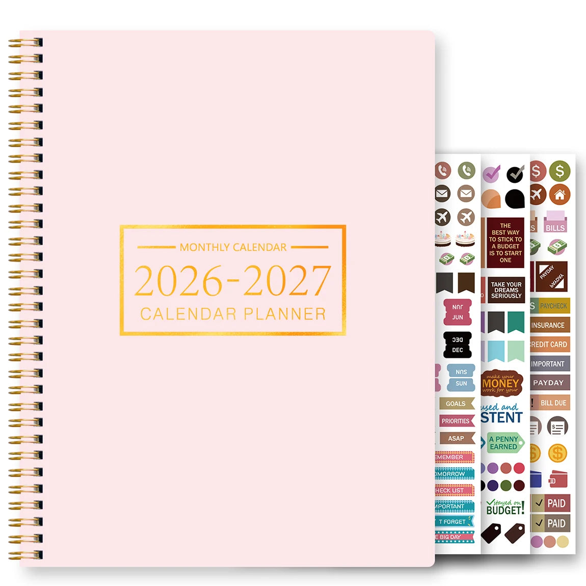 1Pc A4 2026-2027 Monthly Planner and Calendar Book 2 Year Monthly Planner from Jul 2025 - June. 2027, 24 Monthly, with 3 Stickers