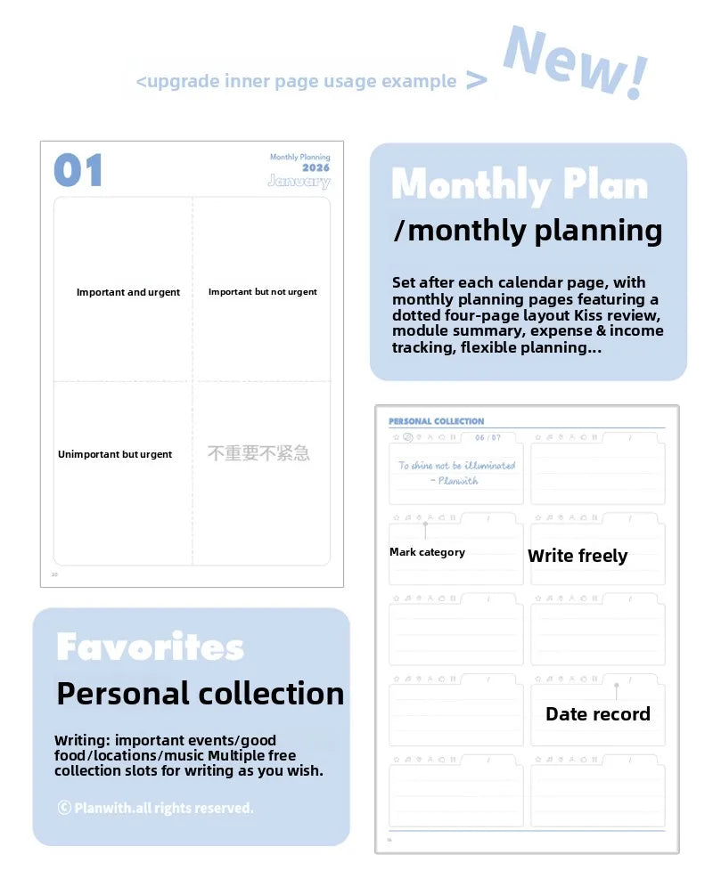 Plan with 2026 Mini Pocket A6 Planner Soft Cover