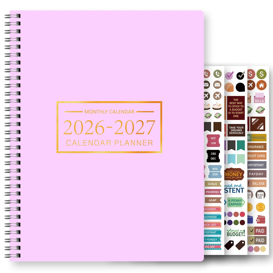 1Pc A4 2026-2027 Monthly Planner and Calendar Book 2 Year Monthly Planner from Jul 2025 - June. 2027, 24 Monthly, with 3 Stickers