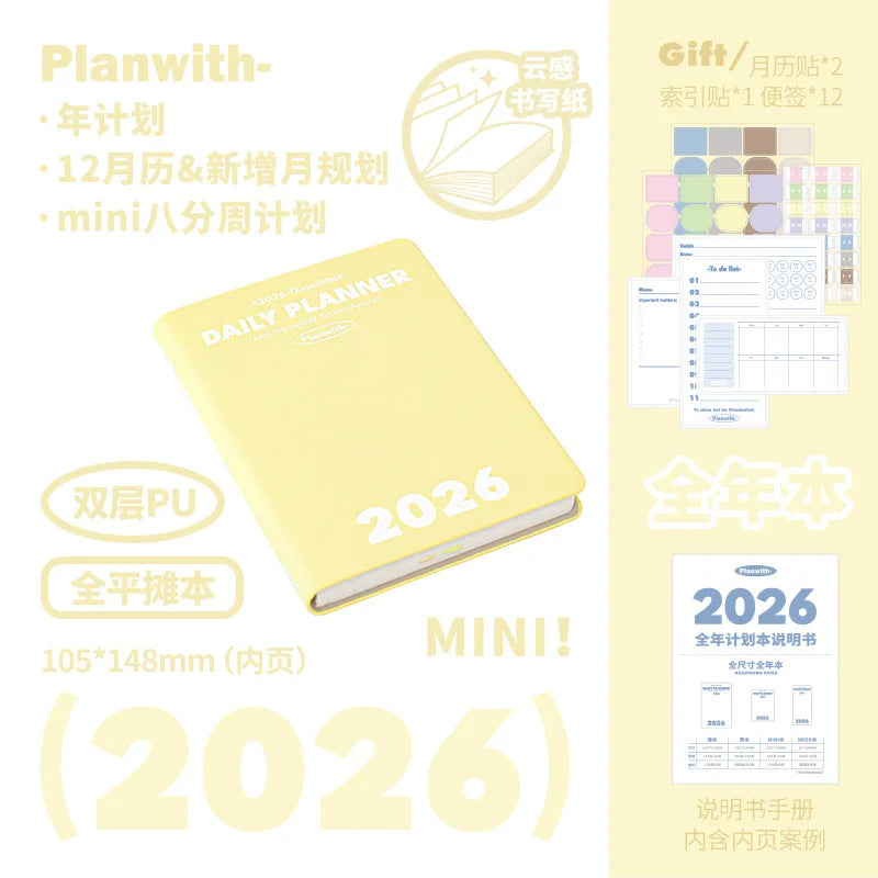 Plan with 2026 Mini Pocket A6 Planner Soft Cover