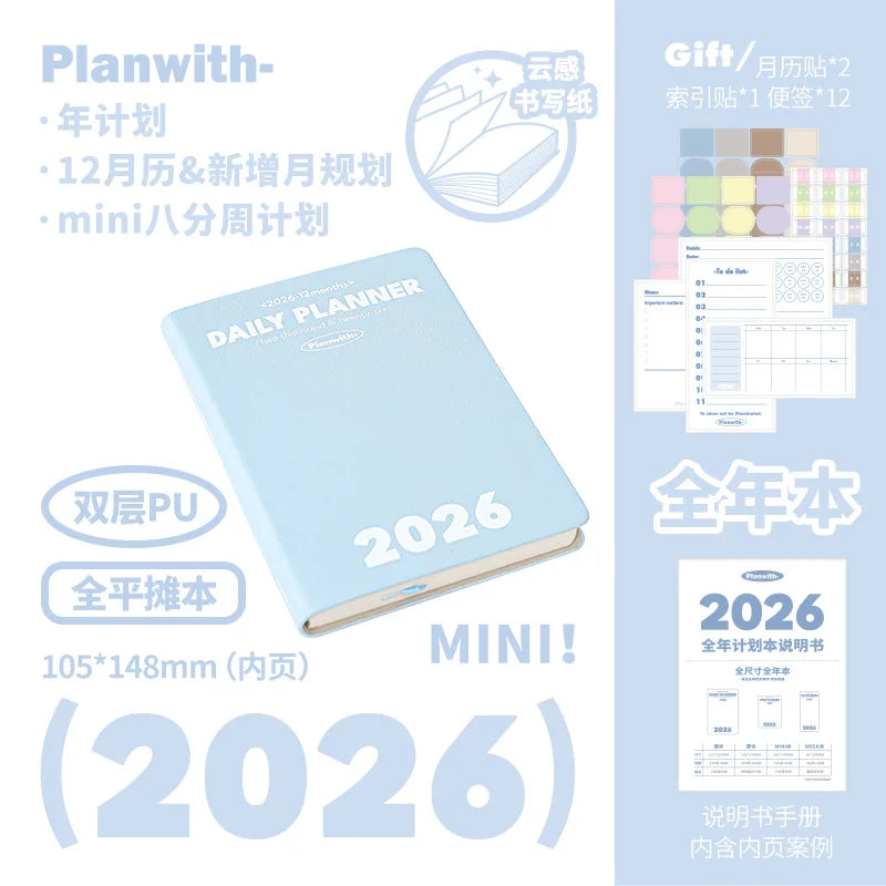 Plan with 2026 Mini Pocket A6 Planner Soft Cover