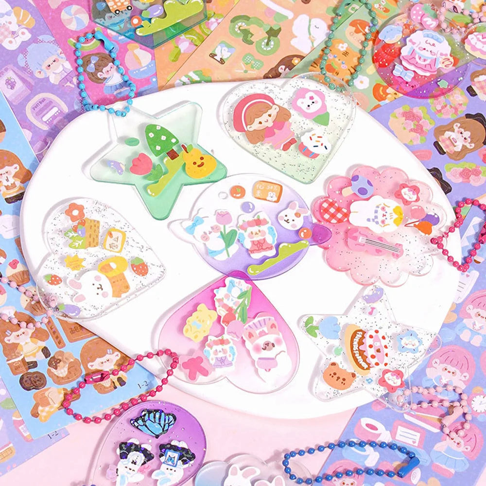 Cute Study Stationery Set Stickers Sharpener Creative Pen Bag Notebook Large Capacity Suitcase Stationery Gift Pack Students