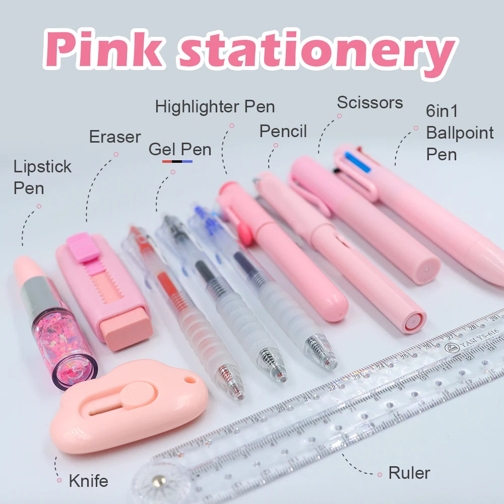 11-in-1 Student Stationery Set Back To School Materials Useful Study Supplies