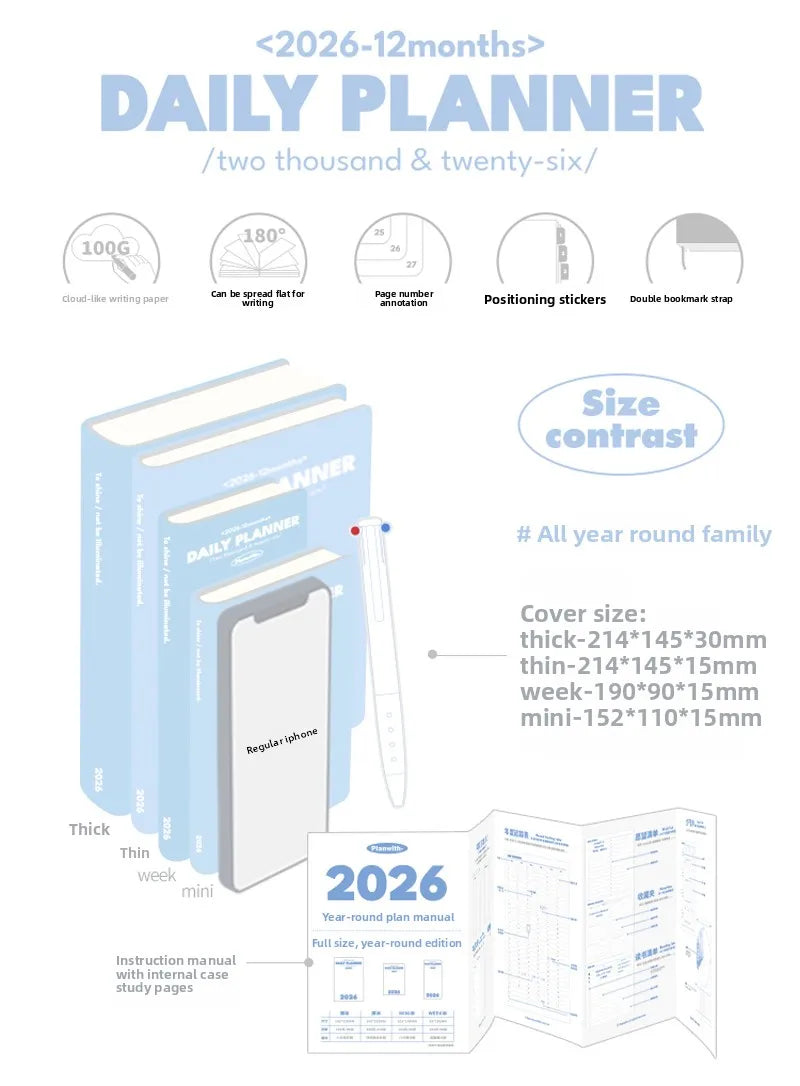 Plan with 2026 Mini Pocket A6 Planner Soft Cover