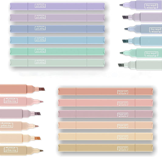 12Pcs Aesthetic Cute Highlighters Bible Pastel Highlighters and Pens No Bleed A